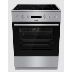 Korting KEC6A40XPG Κουζίνα 71lt με Κεραμικές Εστίες Π60εκ. Inox